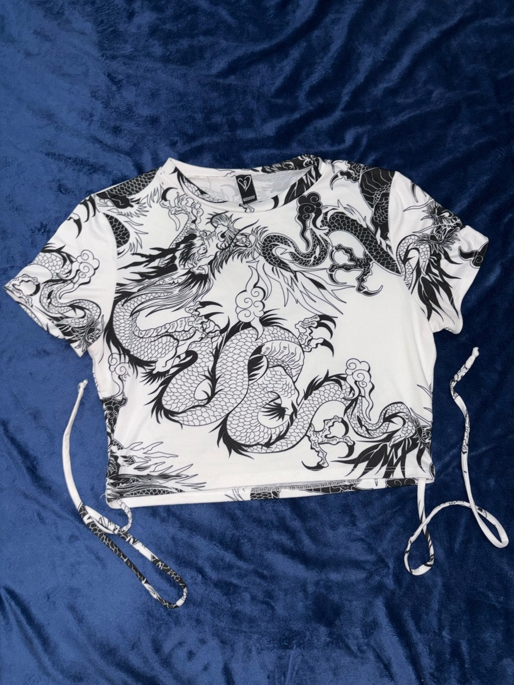 Windsor Dragon Graphic Crop Top Y2K Edgy Medium